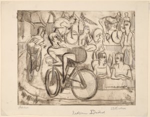 Cyklistický závod od Ernst Ludwig Kirchner