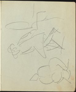 Tanečníci a umělci (stránka ze skicáře) od Ernst Ludwig Kirchner