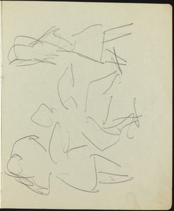 Tanečníci a umělci (stránka ze skicáře) od Ernst Ludwig Kirchner