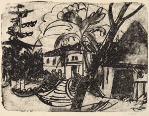Dánská farma s Manor House od Ernst Ludwig Kirchner