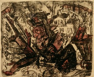 Železniční nehoda od Ernst Ludwig Kirchner