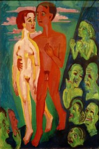 Pár před lidmi od Ernst Ludwig Kirchner
