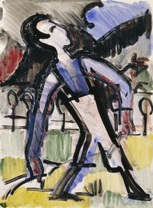 Postava z Davosu, 1924 od Ernst Ludwig Kirchner