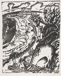 Krajina duny se zakřiveným zálivem od Ernst Ludwig Kirchner