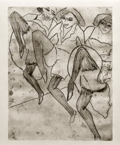 E.L. Kirchner, hamburští tanečníci od Ernst Ludwig Kirchner