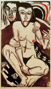 E.L. Kirchner, Melancholie (autoportrét s Ernou) od Ernst Ludwig Kirchner