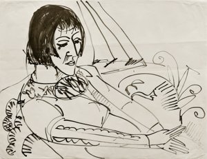 E.L. Kirchner, sedící žena (Erna) od Ernst Ludwig Kirchner