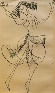 Extatická tanečnice od Ernst Ludwig Kirchner