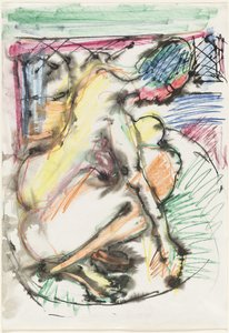 Erna Koupání ve vaně od Ernst Ludwig Kirchner
