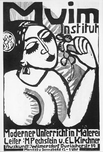 Ernst Ludwig Kirchner: Muim Institute ... (dřevoryt) od Ernst Ludwig Kirchner