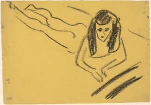 Fränzi ležící od Ernst Ludwig Kirchner
