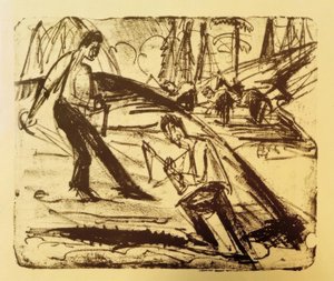 Jarní práce od Ernst Ludwig Kirchner