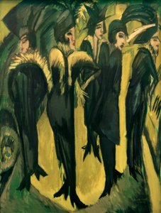 Pět žen na ulici od Ernst Ludwig Kirchner