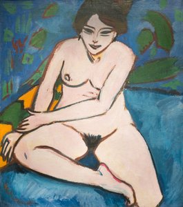 Německy: Akt na modré zemi Akt na modré zemi od Ernst Ludwig Kirchner
