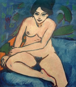 Německy: Akt na modré zemi Akt na modré zemi od Ernst Ludwig Kirchner