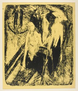 Kokotten am Kurf?rstendamm (kokety na Kurf?rstendamm) od Ernst Ludwig Kirchner