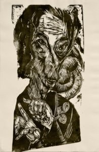 Hlava nemocných - Autoportrét od Ernst Ludwig Kirchner