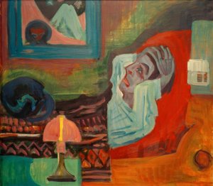 Nemocný v noci (nemocný) od Ernst Ludwig Kirchner