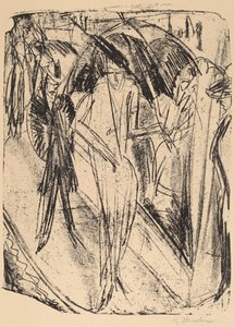 Dáma v dešti od Ernst Ludwig Kirchner