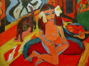Dívka s kočkou, Fränzi od Ernst Ludwig Kirchner