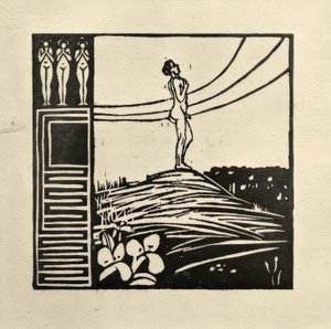 Mužská postava na hoře (Die Sehnsucht) od Ernst Ludwig Kirchner