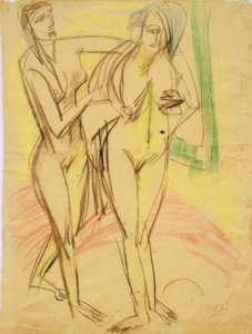 Po koupeli od Ernst Ludwig Kirchner