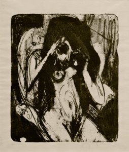 Nahá žena v křesle od Ernst Ludwig Kirchner