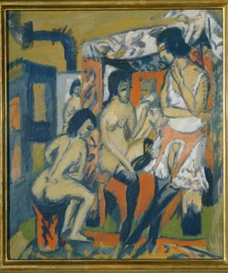 Akty ve studiu (olej na plátně) od Ernst Ludwig Kirchner