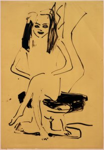 Bez názvu (sedící Marcella) od Ernst Ludwig Kirchner