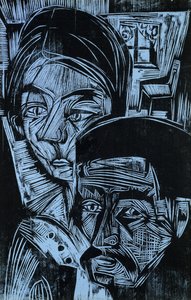 Selský pár v chalupě, 1919 od Ernst Ludwig Kirchner