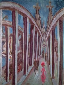 Rýnský most poblíž Kolína nad Rýnem. 1914 od Ernst Ludwig Kirchner