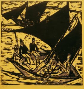 Plachetnice poblíž Fehmarnu od Ernst Ludwig Kirchner
