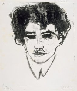 Autoportrét. Kolem roku 1908 od Ernst Ludwig Kirchner