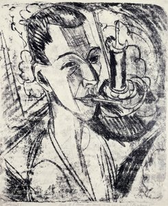Autoportrét s cigaretou od Ernst Ludwig Kirchner