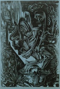 Autoportrét s tancem smrti, 1917 od Ernst Ludwig Kirchner