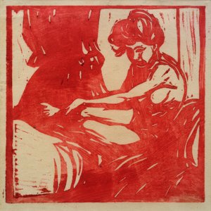 Sedící nahá dívka od Ernst Ludwig Kirchner