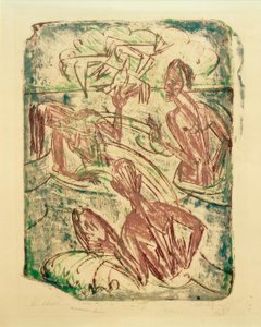 Stříkající koupání od Ernst Ludwig Kirchner