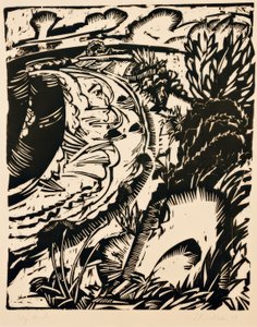 Strmé pobřeží s kulatým zálivem od Ernst Ludwig Kirchner