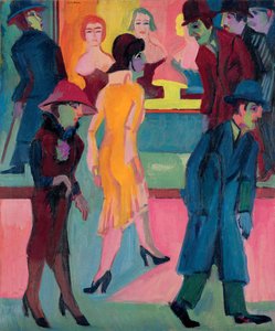 Pouliční scéna u holičství; Pouliční scéna před holičstvím, 1926 od Ernst Ludwig Kirchner