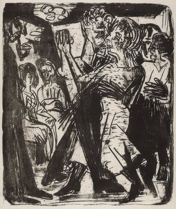 Tančící rolnický pár. 1920 od Ernst Ludwig Kirchner