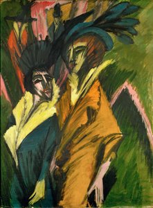 Dvě ženy (olej na plátně) od Ernst Ludwig Kirchner
