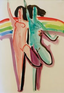 Dva tanečníci od Ernst Ludwig Kirchner