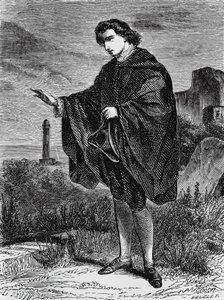 Ilustrace pro Entail, novela Ernsta Theodora Amadea Hoffmanna (1776-1822), rytina od Ernst Theodor Amadeus Hoffmann