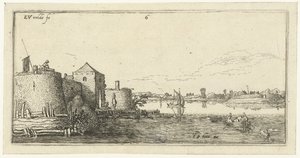 Pevnost s obranou Tholen na Scheldt Krajiny (název série) od Esaias van de Velde