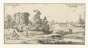 Krajina s ruinami římského chrámu Krajiny (název série) od Esaias van de Velde