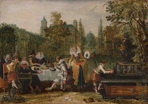 Veselá společnost v parku, 1614