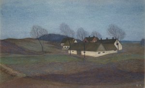 Zélandská farma (pastel) od Ester Almqvist