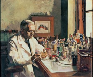 Sir Alexander Fleming (1881-1955), objevitel penicilinu