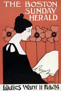 The Boston Sunday Herald - Ladies Want It 24. února, pub. C. 1900