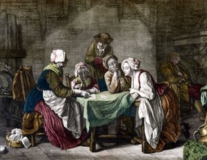 Žena tahání karet, sd. 18. století